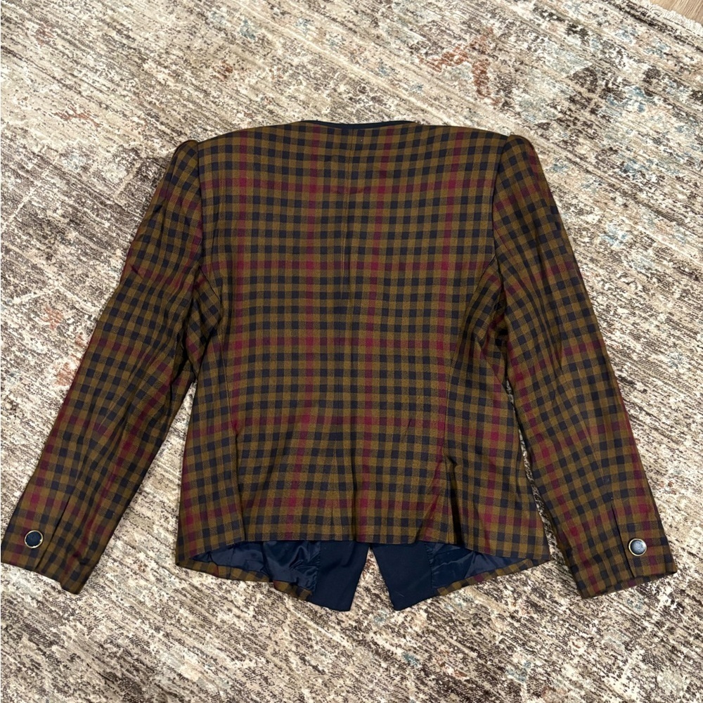 Vintage Sasson Checkered Women's Jacket - Picture 3 of 9